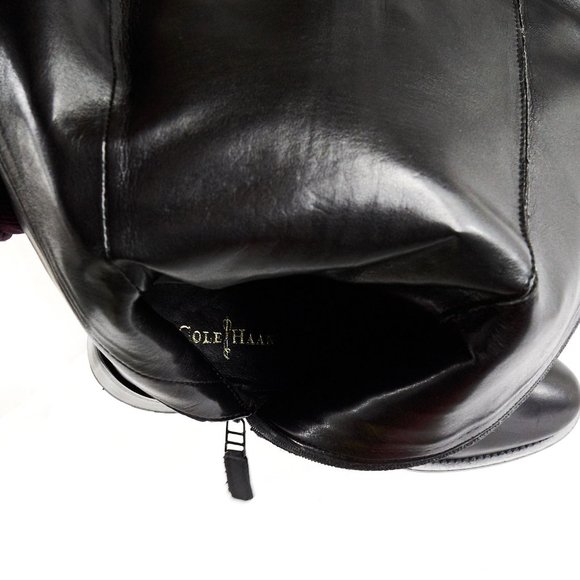 Cole Haan Black Leather Knee-High Boots - Picture 8 of 8